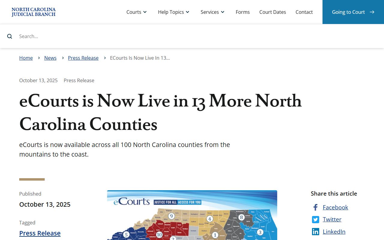 Robeson County court dockets eCourts Portal hearing search release