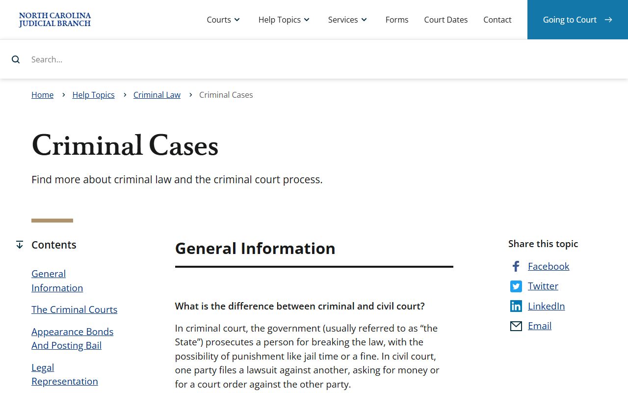 Robeson County criminal court records criminal cases help topic