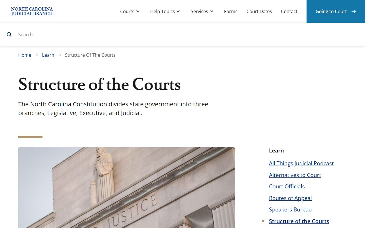 Robeson County Superior Court records court structure